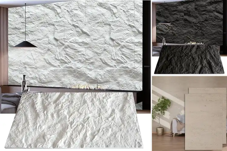 Detailed view of Best 3D Faux Stone Wall Panels