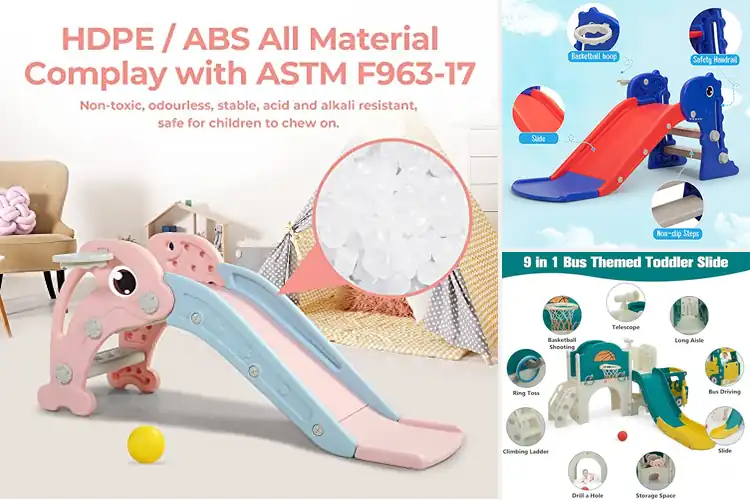 Detailed view of Best Baby Climbers With Basketball Hoop