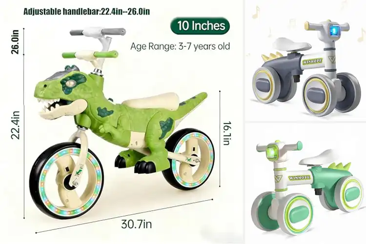 Detailed view of Best Dinosaur Balance Bikes: Fun, Safe Riding Adventures
