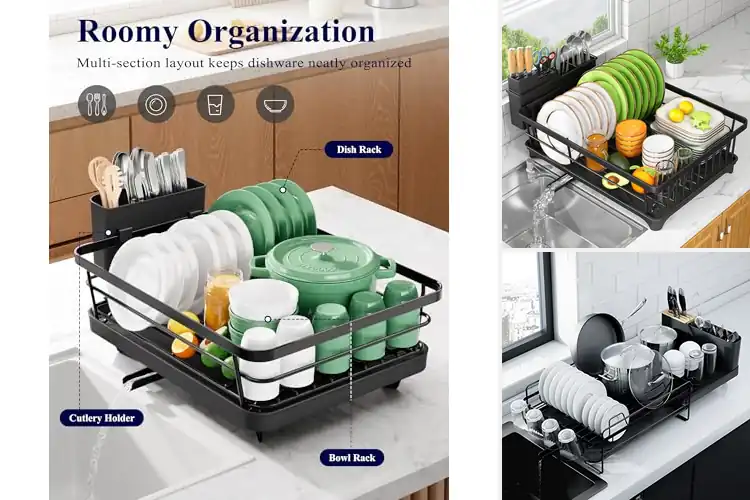 Detailed view of Best Dish Racks: 10 Kitchen Organization Wonders