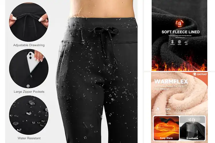 Detailed view of Best Fleece Lined Joggers With Pockets