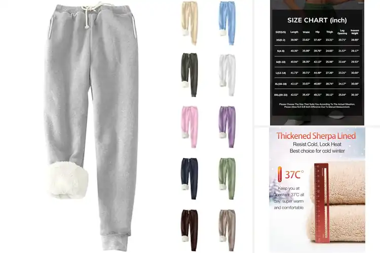 Detailed view of Best Fleece Lined Sweatpants For Winter