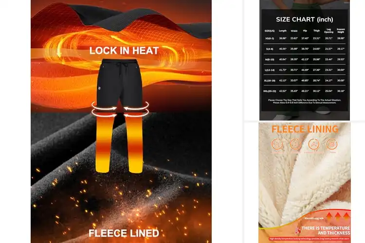 Detailed view of Best Fleece Lined Winter Sweatpants