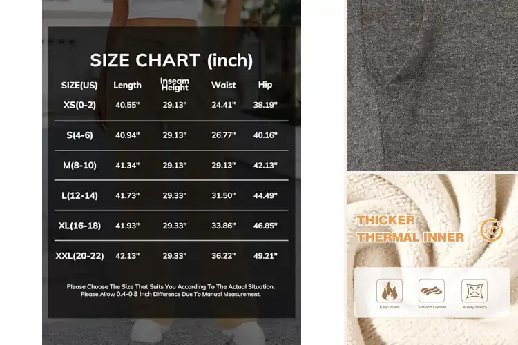 Detailed view of Best Fleece Lined Women Sweatpants
