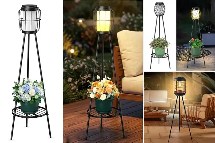 Detailed view of Best Metal Tripod Solar Lamps For Porch