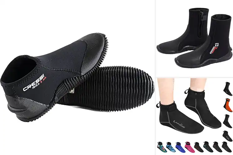 Detailed view of Best Neoprene Dive Booties for Warmth and Grip