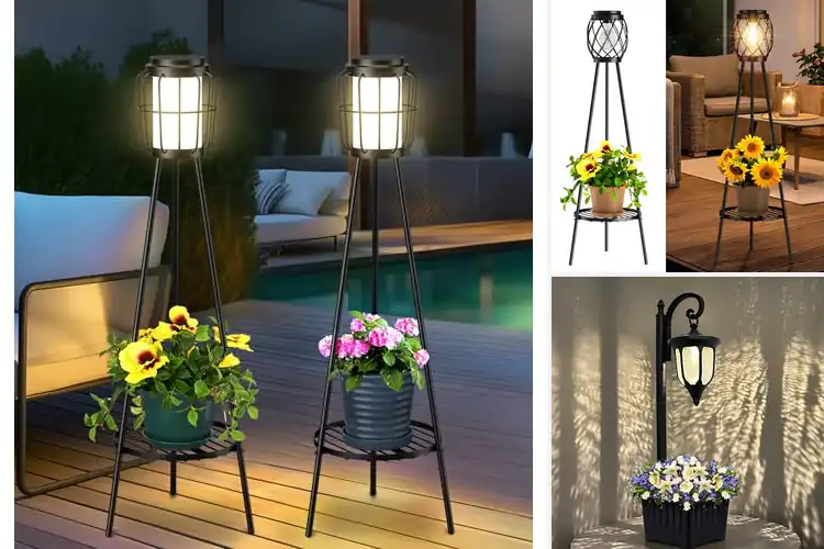 Detailed view of Best Plant Stand Solar Lights