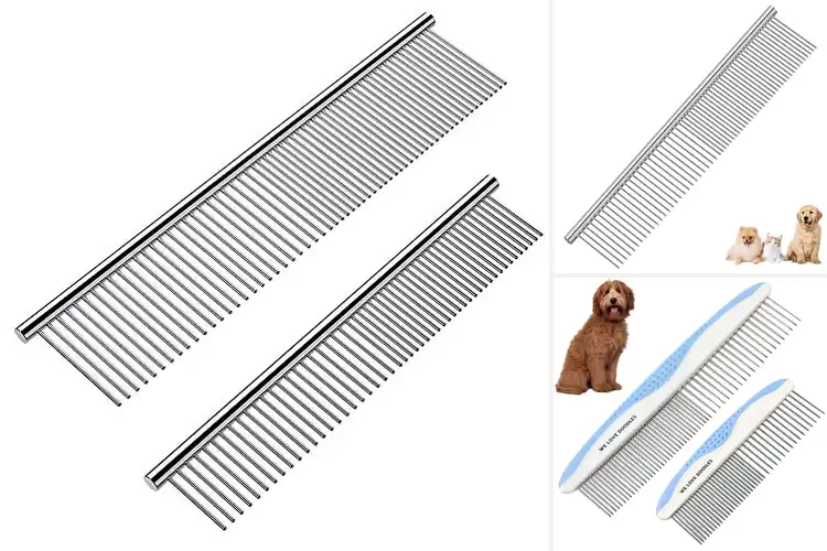 Detailed view of Best Rounded Metal Tooth Grooming Comb